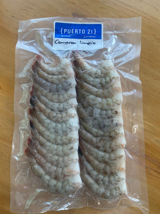 Camarón Limpio y Desvenado Talla 16/20 – Paquete 500g | Puerto 21
